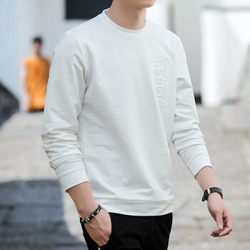 傳奇保羅（CHUANQIBAOLUO） 長袖 男士T恤 白色 XL，L，M，XXXL，XXL