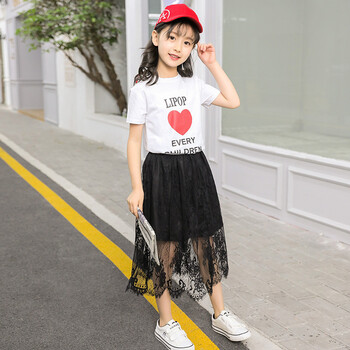愛心歐美女童褲