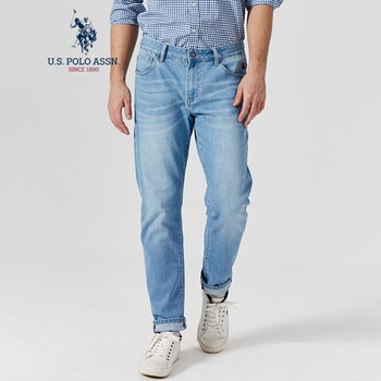 U.S. POLO ASSN. 直筒褲 青春休閑 男士牛仔褲