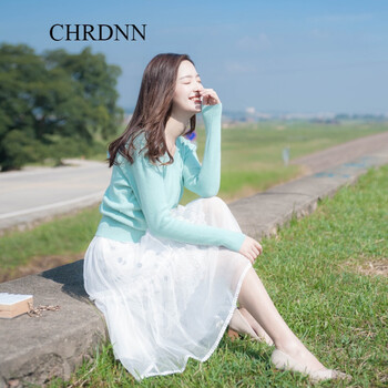 赤典（CHRDNN） 純色 紗網(wǎng) 連衣裙