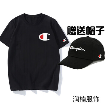 OLOEY 短袖 男士T恤 黑色大C款+送帽子 
