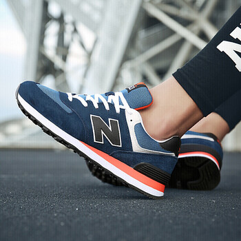 MR跑步鞋NB574-5 藍(lán)黑橘紅 