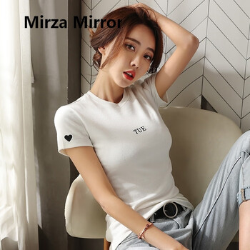 蜜莎蜜拉（Mirza Mirror） 露背 短袖 T恤 女 圓領(lǐng)