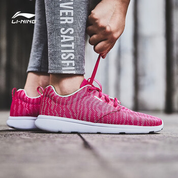 李寧（LI-NING）跑步鞋紅/灰/白 35