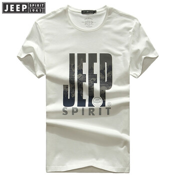 Jeep 短袖 男士T恤 白色(4070款) 