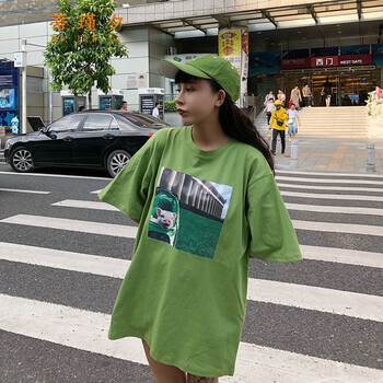 蒂瑾夕 印花 短袖 T恤 女 圓領(lǐng)
