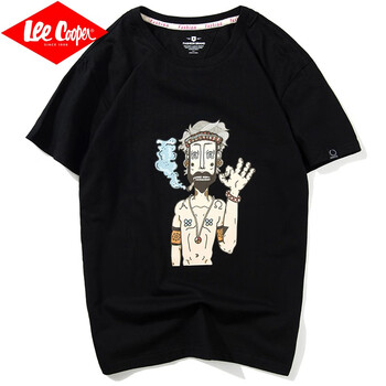 Lee Cooper 短袖 男士T恤 3266黑色短袖T恤 