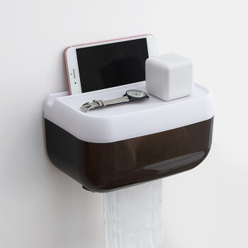 FOOJO浴室厕纸盒 免打孔 防水可视卫生间纸巾盒 置物架