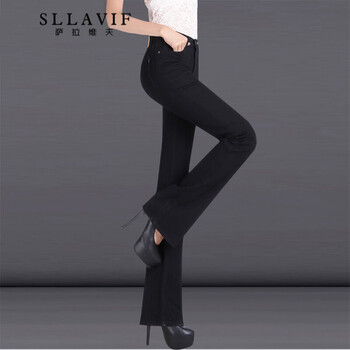 薩拉維夫（Sllavif）  喇叭褲 女 長褲 牛仔褲