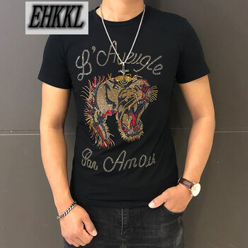 EHKKL 短袖 男士T恤 字母虎頭-短袖 