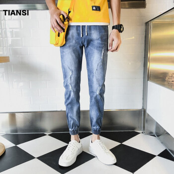 添丝（TIANSI） 铅笔裤/小脚裤  男士牛仔裤