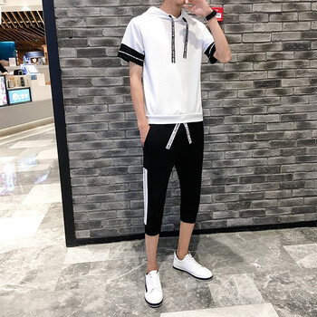 席爾巴斯 短袖 男士T恤 1076白黑色 