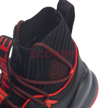 李寧（LI-NING）籃球鞋標(biāo)準(zhǔn)黑/熔巖紅ABAP023-3  