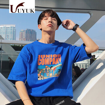 UYUK 短袖 男士T恤 寶藍(lán)色 