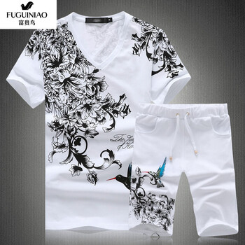 富貴鳥(niǎo)（FUGUINIAO） 短袖 男士T恤 TZ18白色 