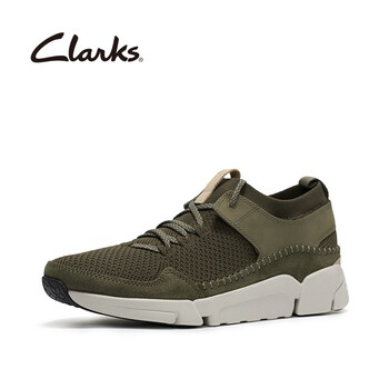 Clarks男士橄欖綠拼色（261410237） 40
