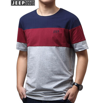 吉普（JEEP） 短袖 男士T恤 寶藍色 XL，L，XXXL，XXL，M