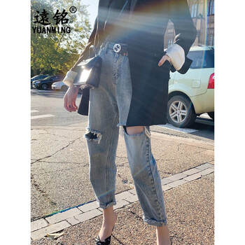 淺色個性牛仔褲