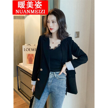 女款雙排扣西裝麻