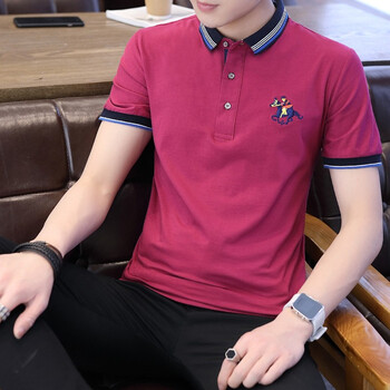 巴泊威（BAPOOWAY） 短袖 男士T恤 1713玫紅 