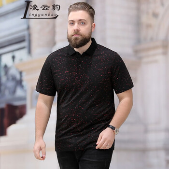 凌云豹（Lingyunbao） 短袖 男士T恤 黑底紅點(diǎn) 