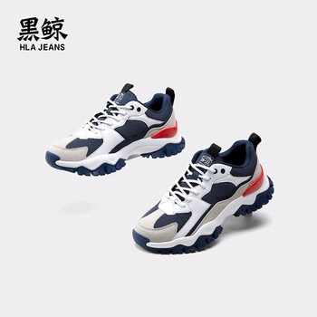 黑鯨（HLAJEANS）男士藏青鑲拼21 40.5