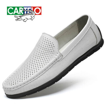 卡帝樂鱷魚（CARTELO）男士9975白色鏤空 41