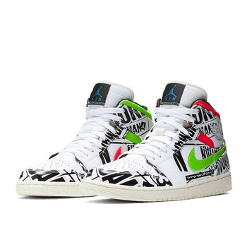 NIKE籃球鞋554724-119涂鴉 