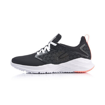 李寧（LI-NING）跑步鞋標(biāo)準(zhǔn)黑/標(biāo)準(zhǔn)白/熒光珊瑚粉-2 