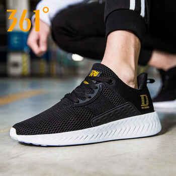 361°跑步鞋曜石黑/皇冠金 