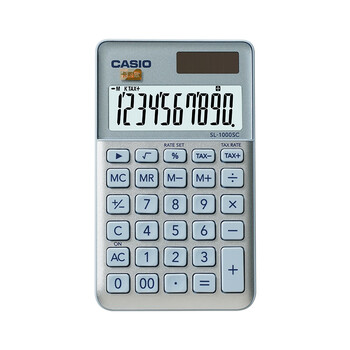 卡西欧（CASIO）stylish时尚计算器  星钻蓝 SL-1000SC-BU