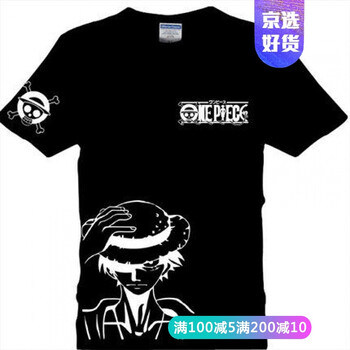 富貴鳥(niǎo)（FUGUNIAO） 短袖 男士T恤 黑衣-新款路飛 