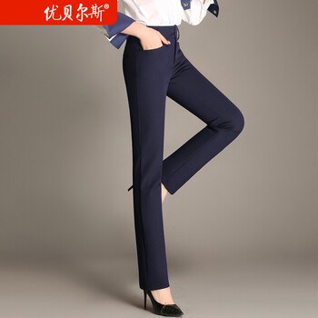 優(yōu)貝爾斯（YOUBES）  直筒褲 女 長褲 休閑褲