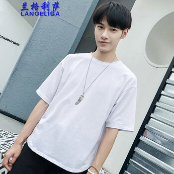 蘭格利薩（LANGELISA） 短袖 男士T恤 213白色 
