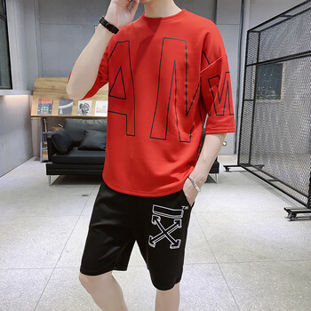 古萊登（GODLIKE） 短袖 男士T恤 TZ81紅色(一套） 