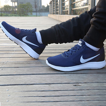 耐克（NIKE）跑步鞋819300-406比賽藍耐磨跑鞋 