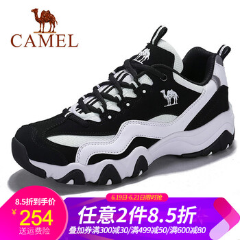 駱駝（CAMEL）男士A742363475 黑/白/男款 42