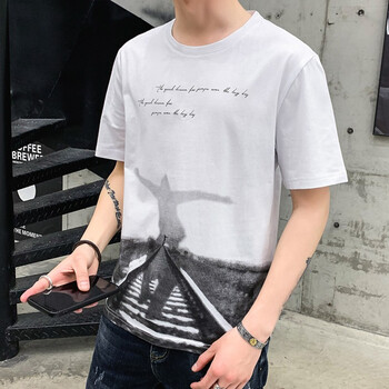 焱龘（Yanda） 短袖 男士T恤 白色 
