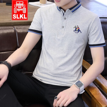 SLKL 短袖 男士T恤 灰色 