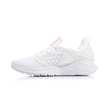 李寧（LI-NING）跑步鞋標(biāo)準(zhǔn)白/熒光珊瑚粉-1 