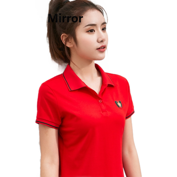 蜜莎蜜拉（Mirza Mirror） 露背 短袖 T恤 女 POLO領(lǐng)