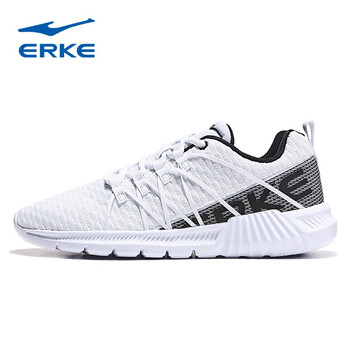 鴻星爾克（ERKE）跑步鞋正白-正黑 