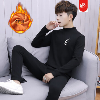 恒源祥 長(zhǎng)袖 男士T恤 E圖黑色 
