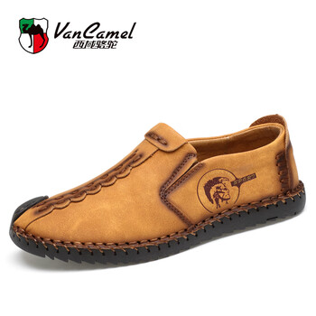 西域駱駝（Van CameL）男士黃色(套腳單鞋) 41
