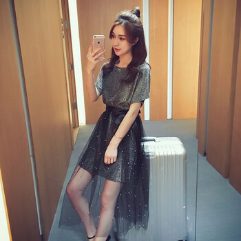 純色小白裙，微胖妹子的福音