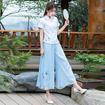 韓云魅尚（HANYUNMEISHANG） 自然腰 喇叭褲 女 九分褲 休閑褲