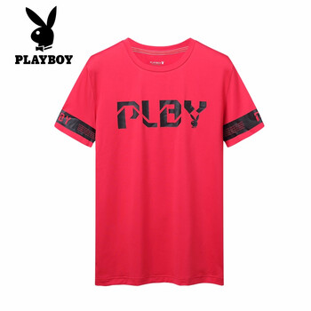 花花公子（PLAYBOY） 短袖 男士T恤 HM8301188大紅 