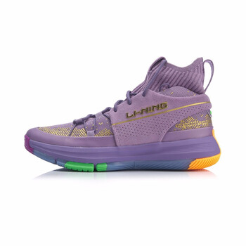 李寧（LI-NING）籃球鞋滅霸035-5狂熱紫/亮金色 