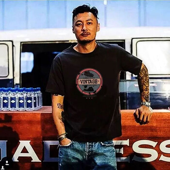 泰勒紳士（TAILESHENSHI） 短袖 男士T恤 雙鞋黑色 