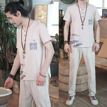 KLBZHE 短袖 男士T恤 M023卡其色 